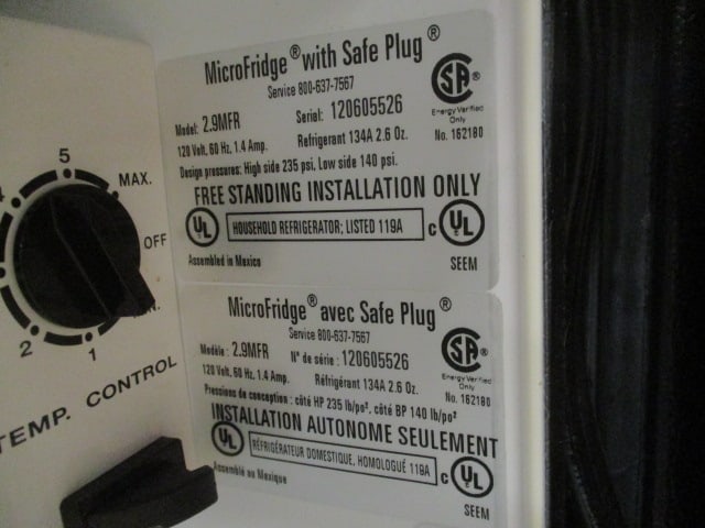 Micro Fridge Compact Refrigerator/Microwave Combo with Safe Plug - 10