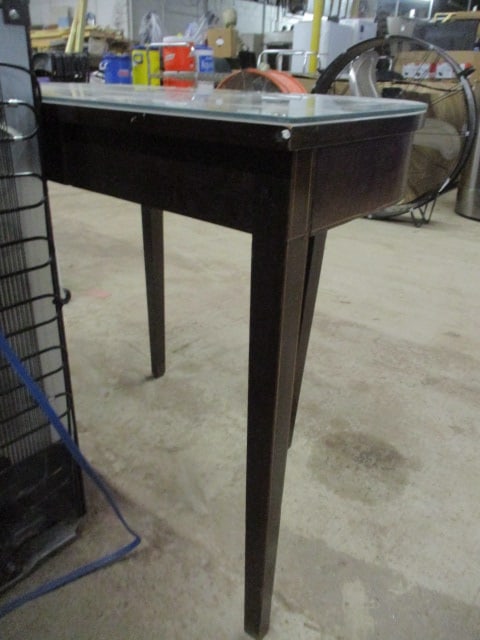 Mahogany Console Table with Inlaid Band Design - 4