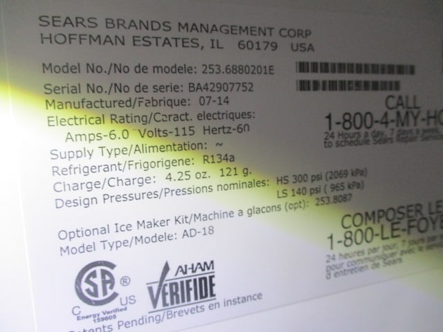 Kenmore White Top Mount Refrigerator - 11