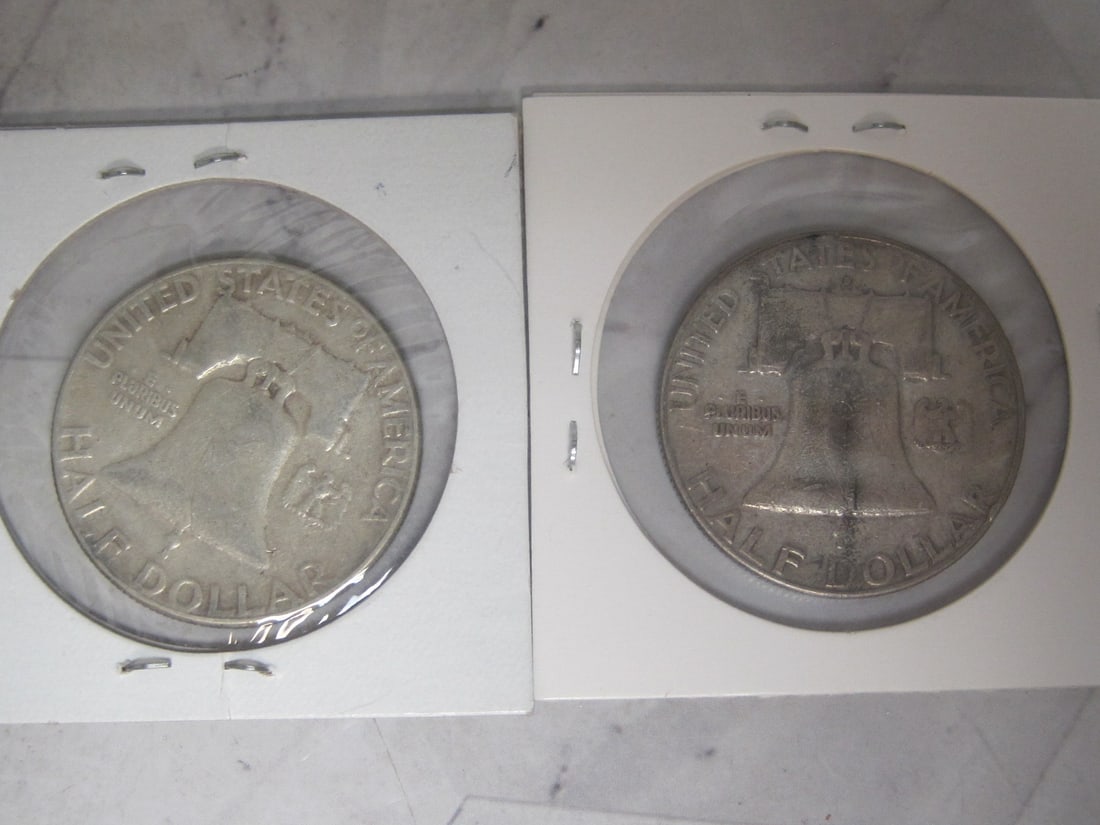 Lot of 2 Franklin Silver Half Dollars - 4