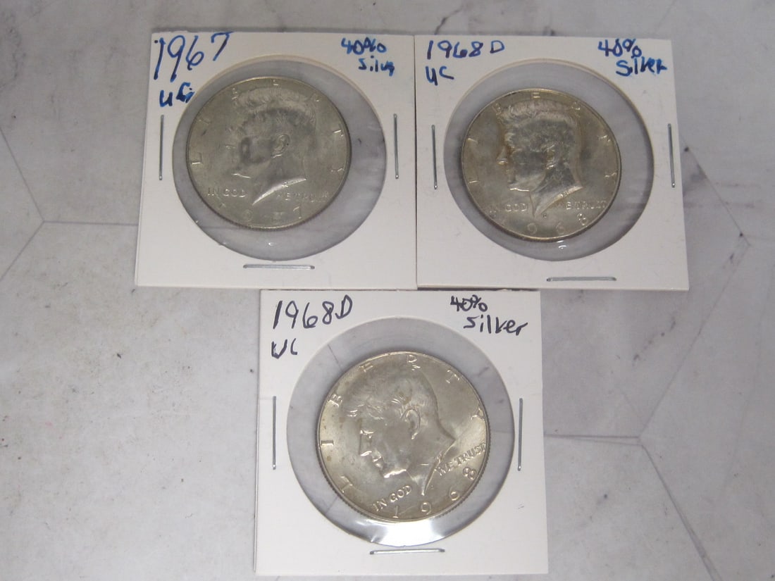 Lot of 3 Kennedy Half Dollars (1 of 5)