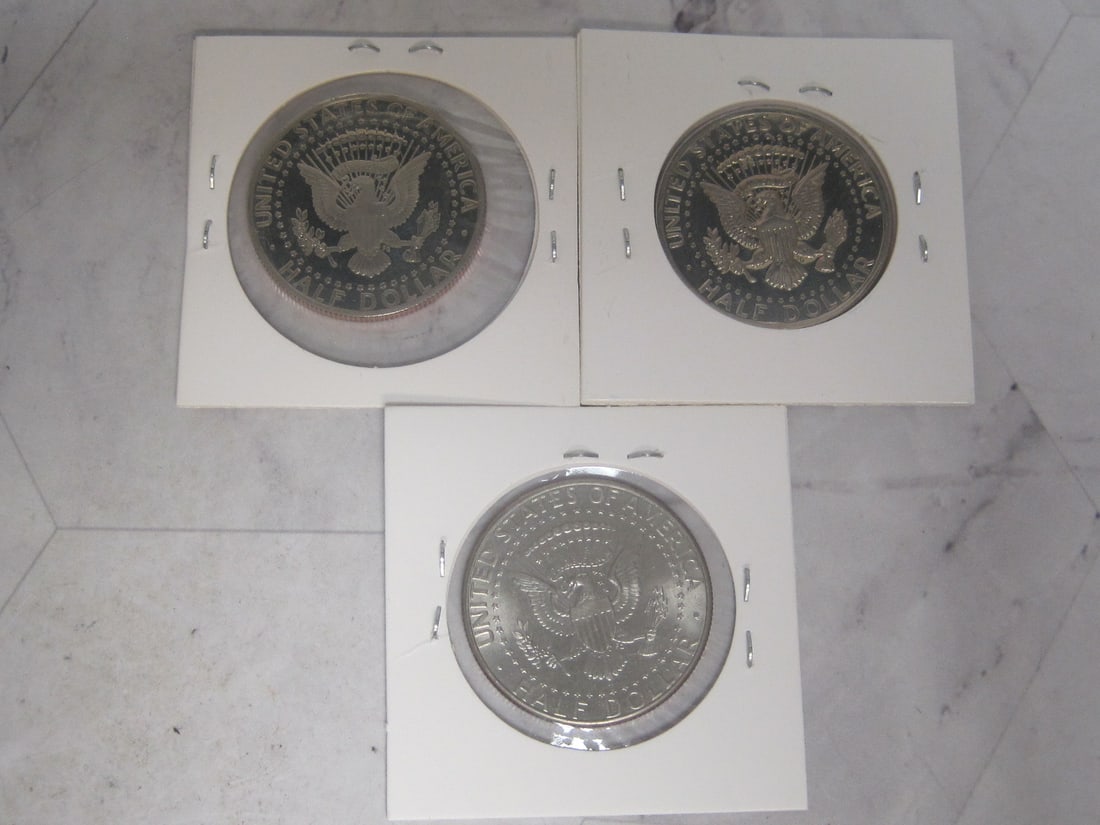 Lot of 3 UNC. Proof Kennedy Half Dollars - 5