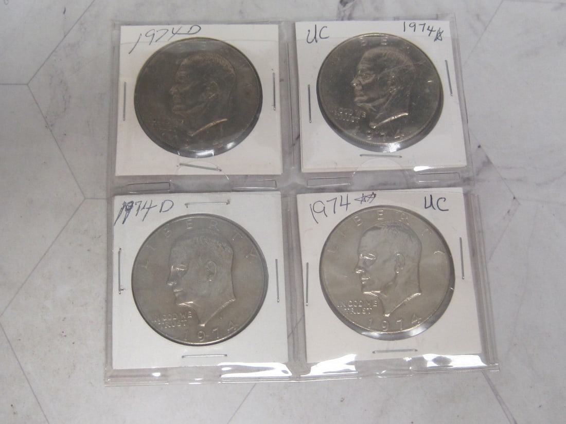 Lot of 4 Eisenhower Dollars (1 of 4)