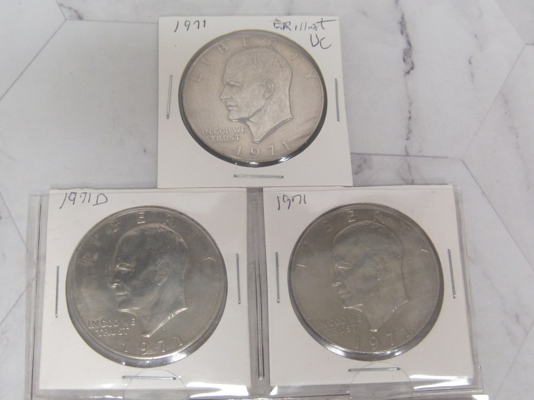 Lot of 7 Eisenhower Dollars - 2