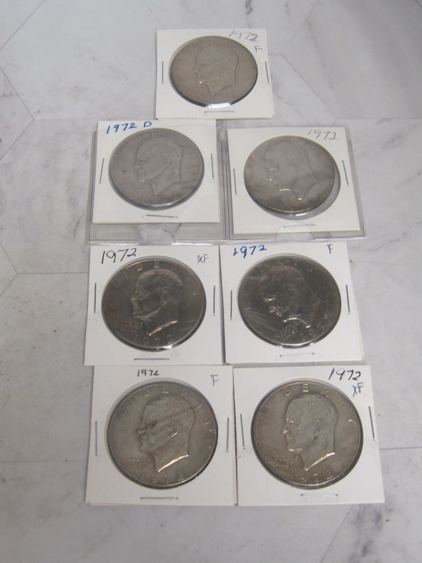 Lot of 7 Eisenhower Dollars (1 of 3)