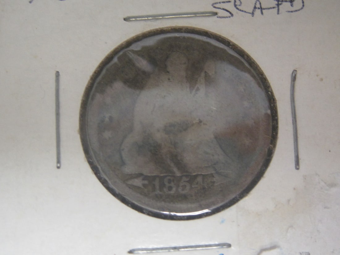 Lot of 2 1854 Seated Liberty Quarters - 2