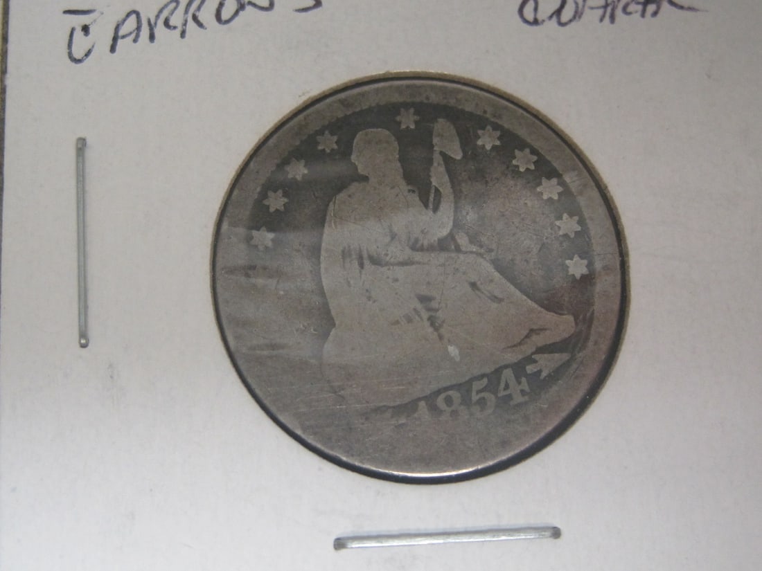 Lot of 2 1854 Seated Liberty Quarters - 3