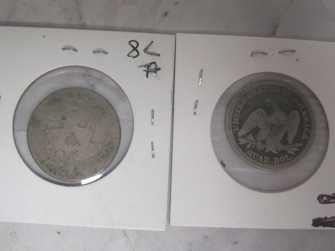 Lot of 2 1854 Seated Liberty Quarters - 4