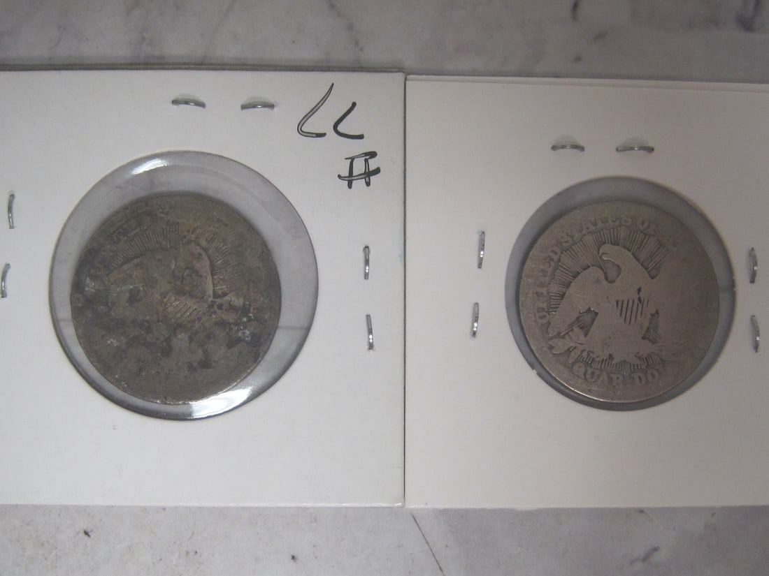 Lot of 2 Seated Liberty Quarters - 4