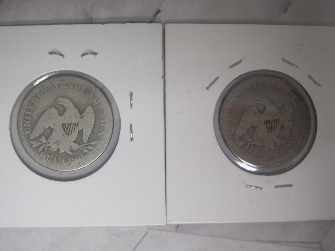 Lot of 2 Seated Liberty Quarters - 4