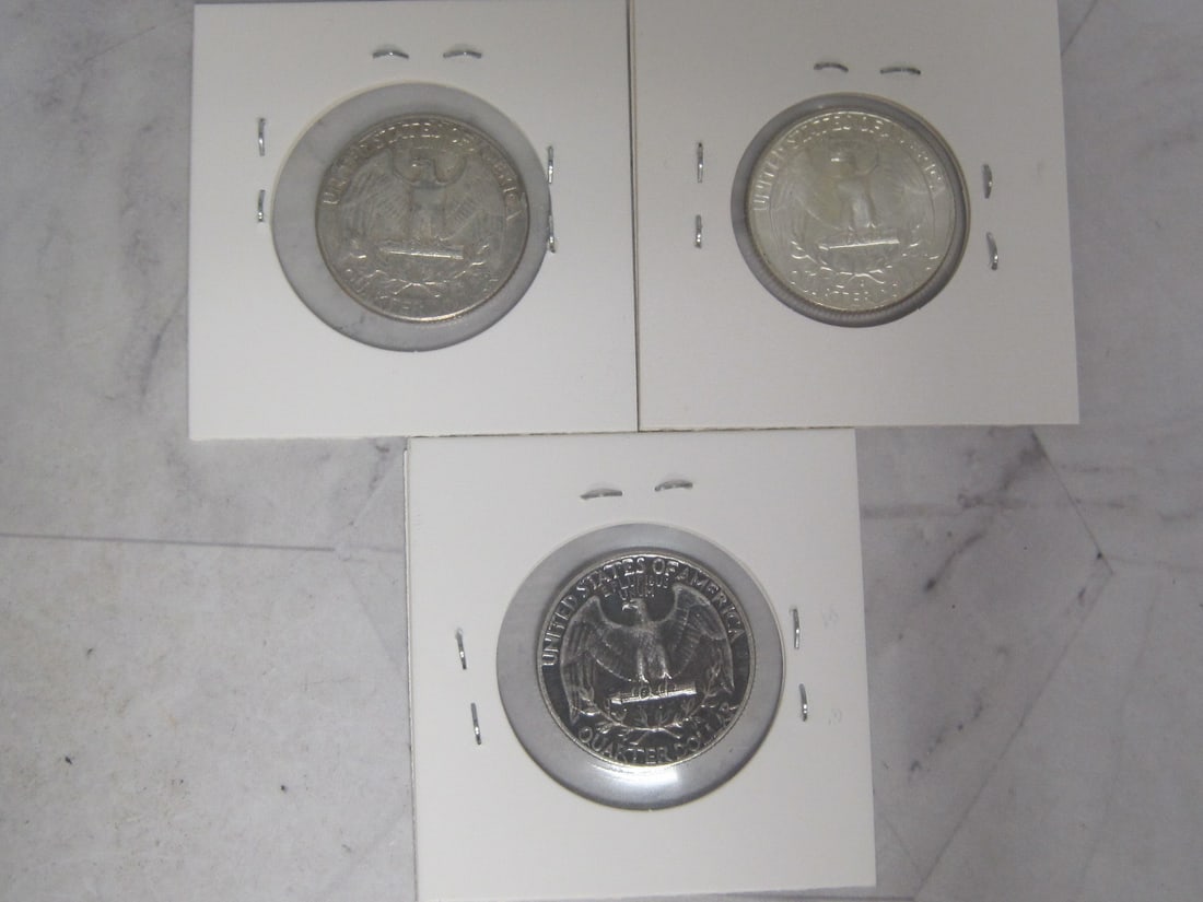 Lot of 3 Washington Silver Quarters - 5