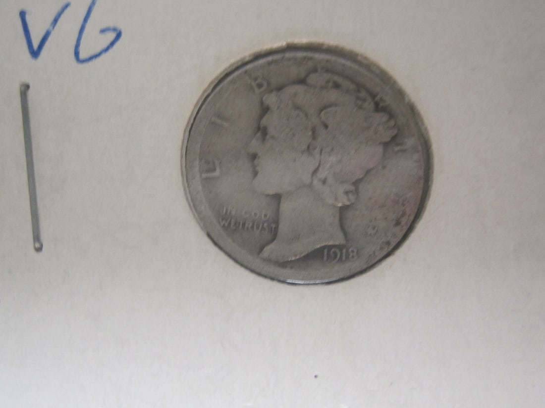 Lot of 5 Mercury Dimes - 3