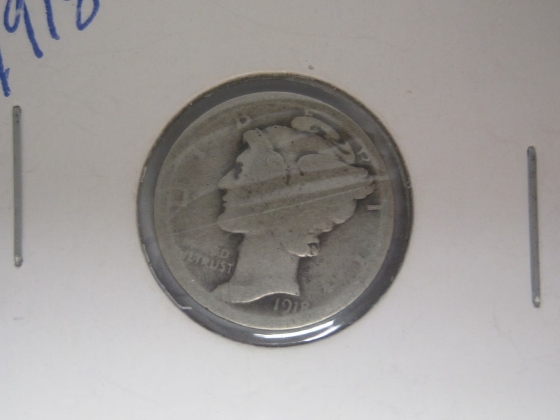 Lot of 5 Mercury Dimes - 2