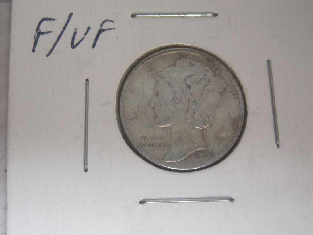 Lot of 5 Mercury Dimes - 5