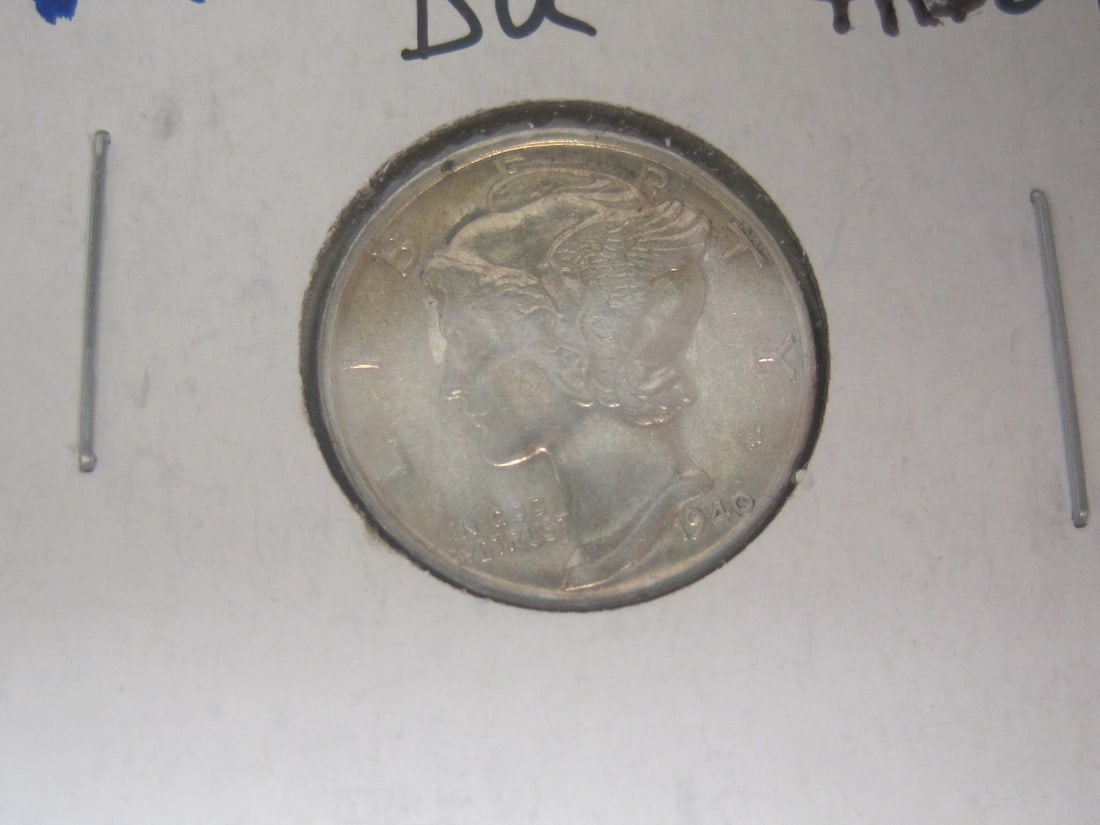 Lot of 5 UNC. Mercury Dimes - 4