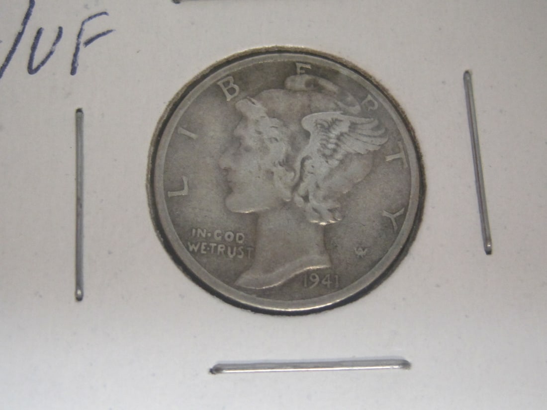 Lot of 5 Mercury Dimes - 5