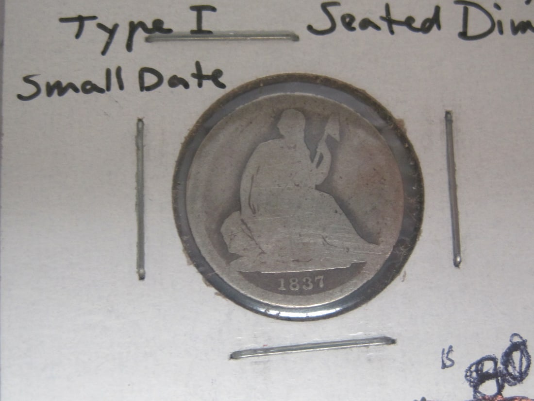 Lot of 5 Seated Liberty Dimes - 2