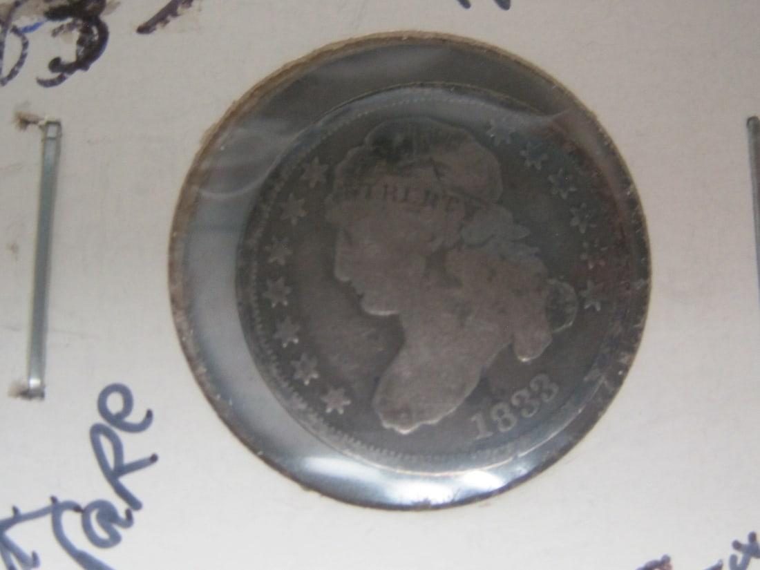 Lot of 2 Rare Capped Bust Dimes - 2