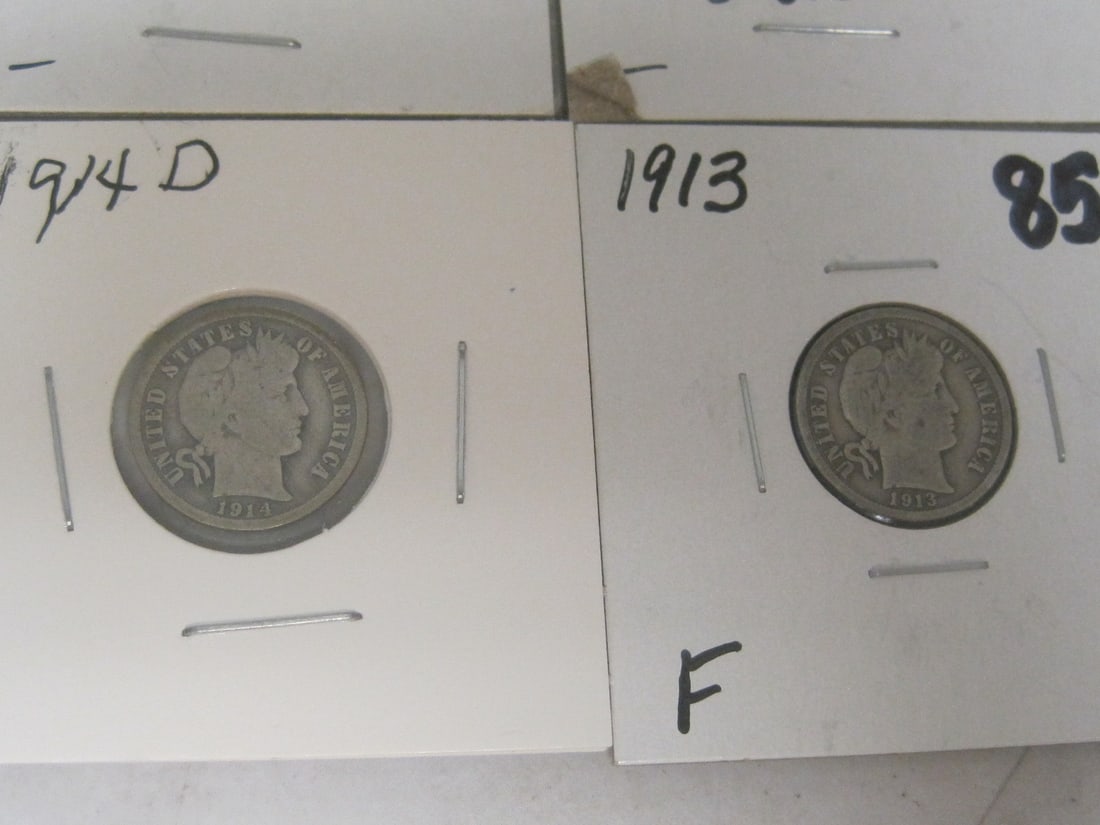 Lot of 11 Barber Dimes - 6