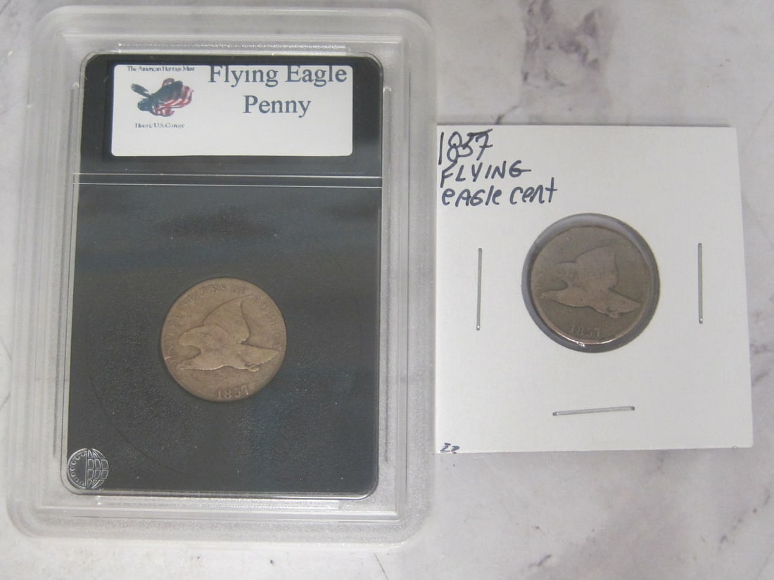Lot of 2 Rare 1857 Flying Eagle Cents (1 of 5)