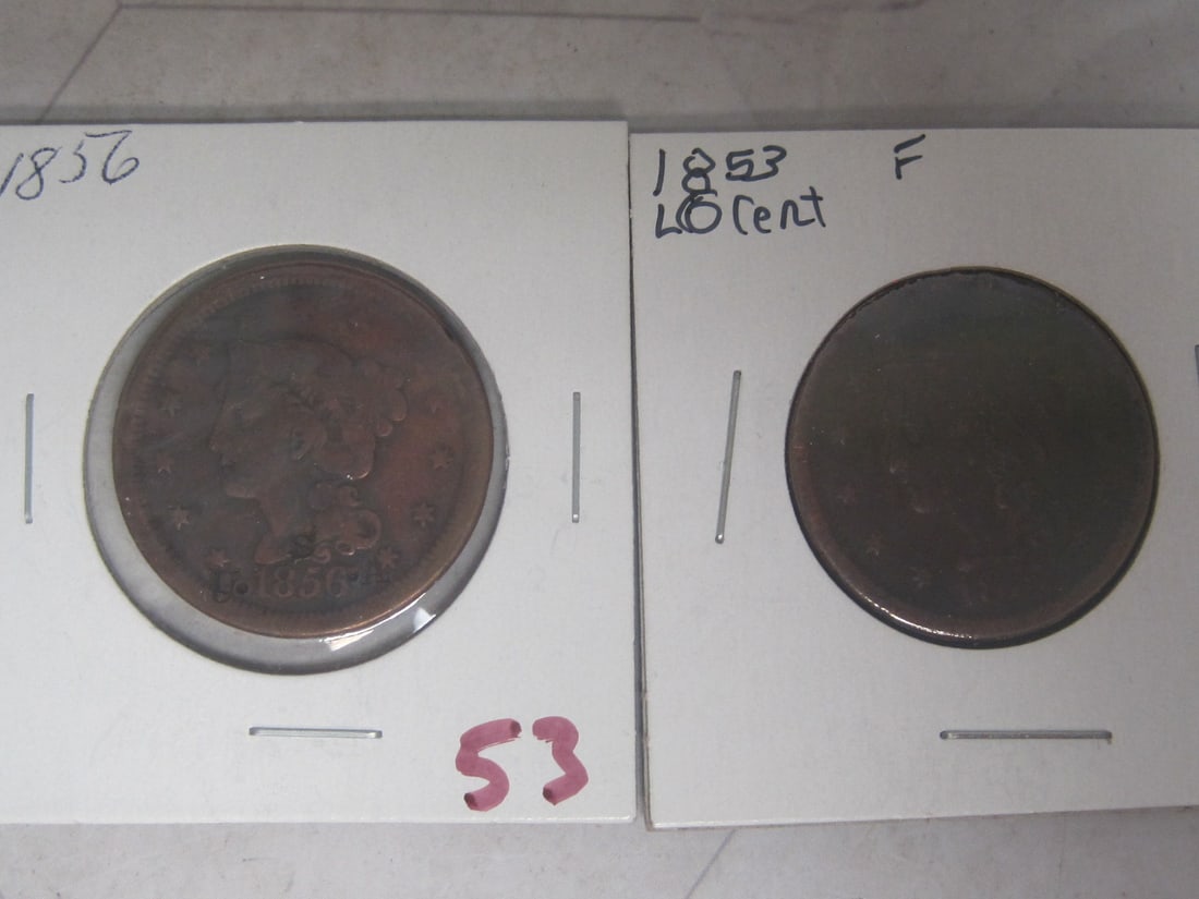 Lot of 2 Large Cents (1 of 5)