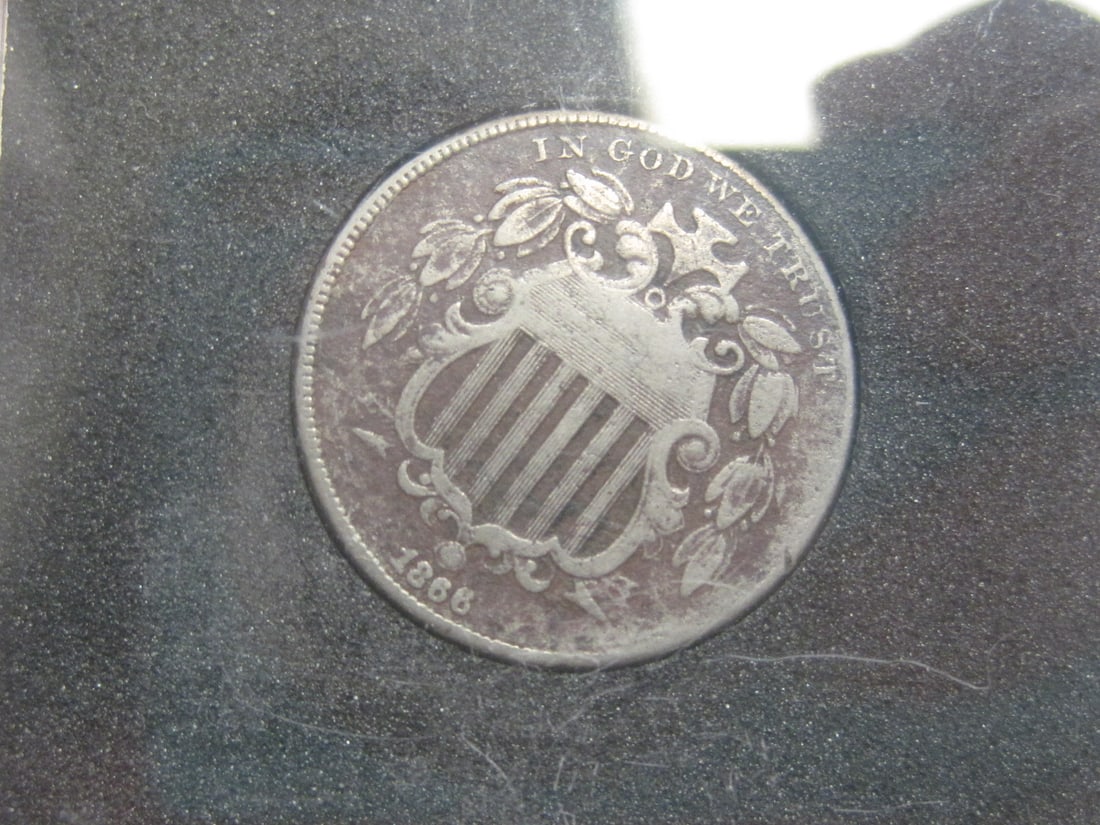 1866 Shield Nickel: VF