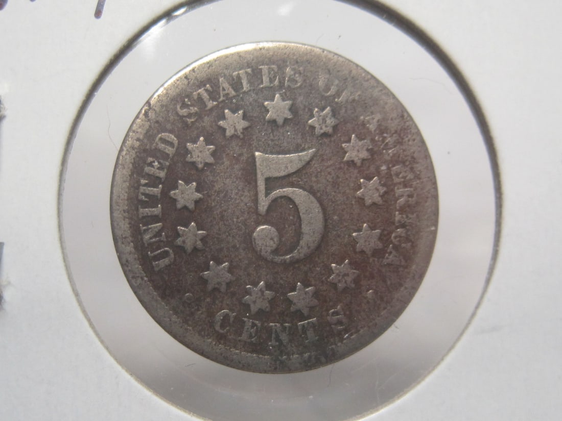 Lot of 2 Shield Nickels - 3