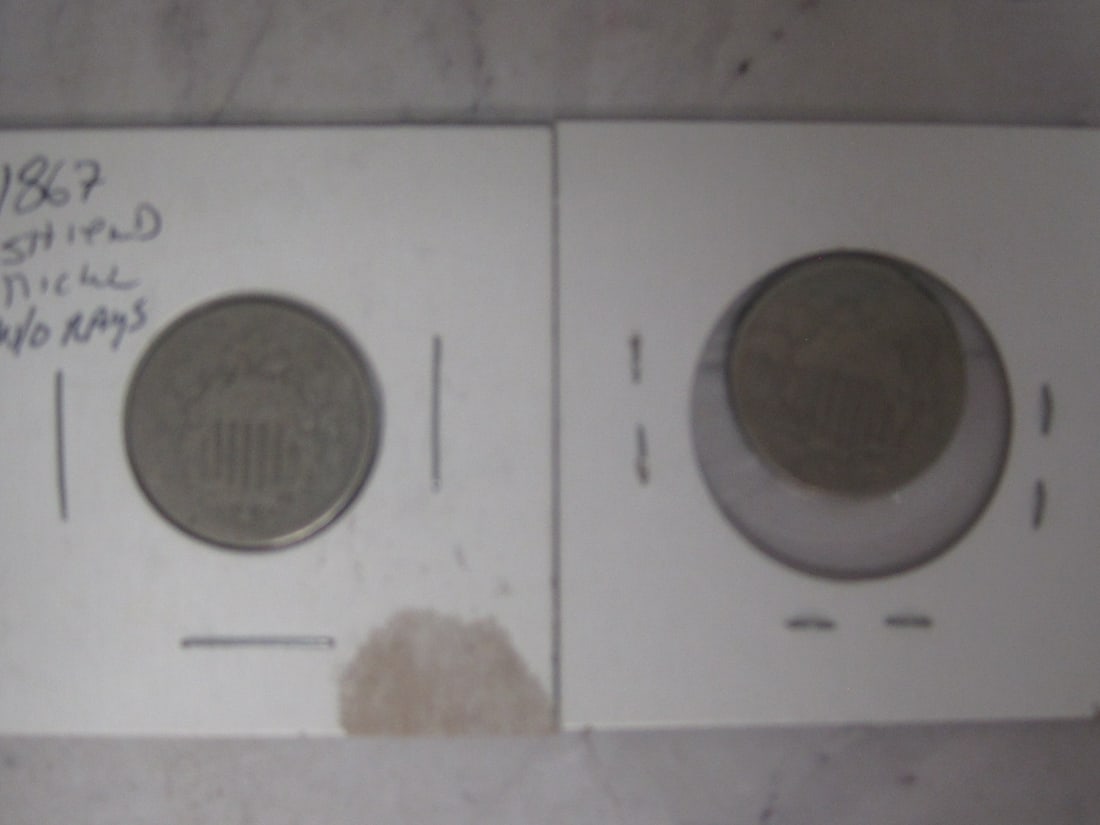 Lot of 2 Shield Nickels (1 of 5)