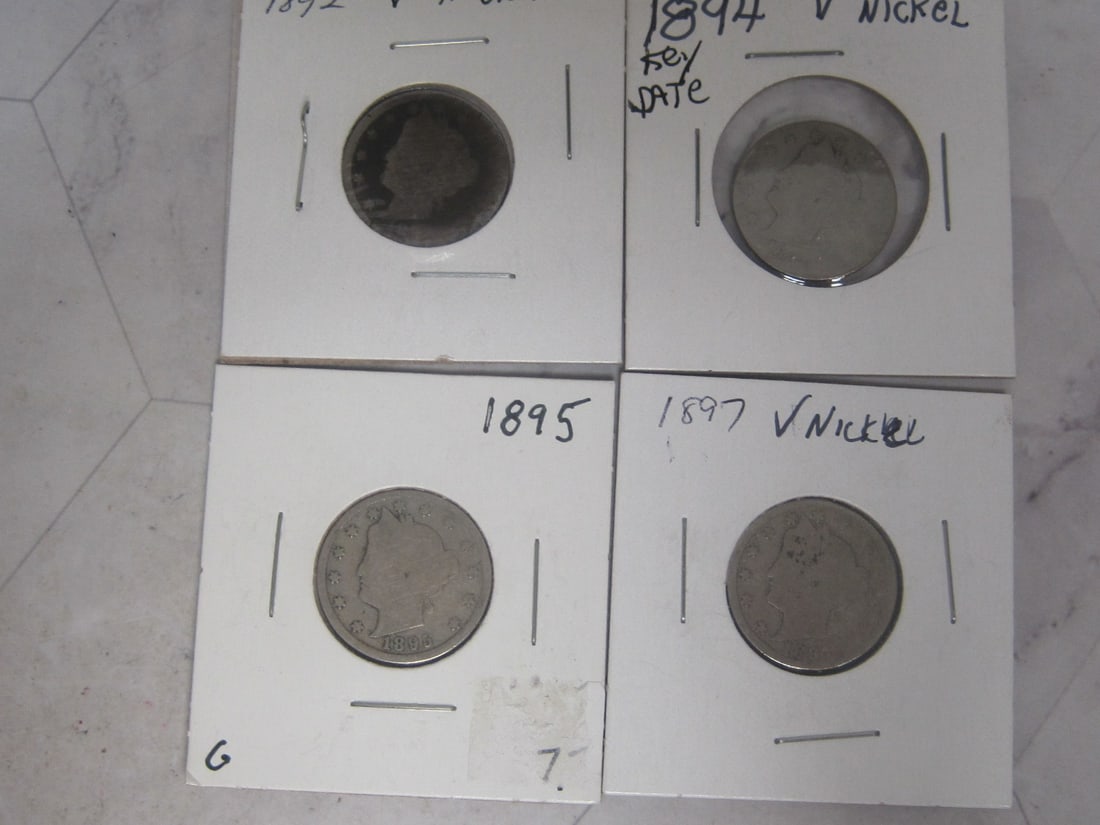 Lot of 4 V Nickels (1 of 6)
