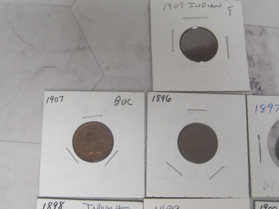 Lot of 10 Indian Head Cents - 2