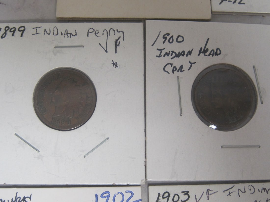 Lot of 10 Indian Head Cents - 3
