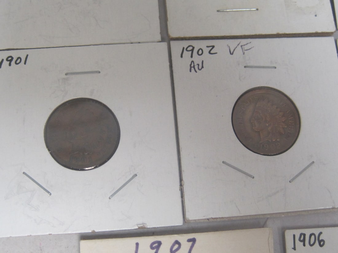 Lot of 10 Indian Head Cents - 4