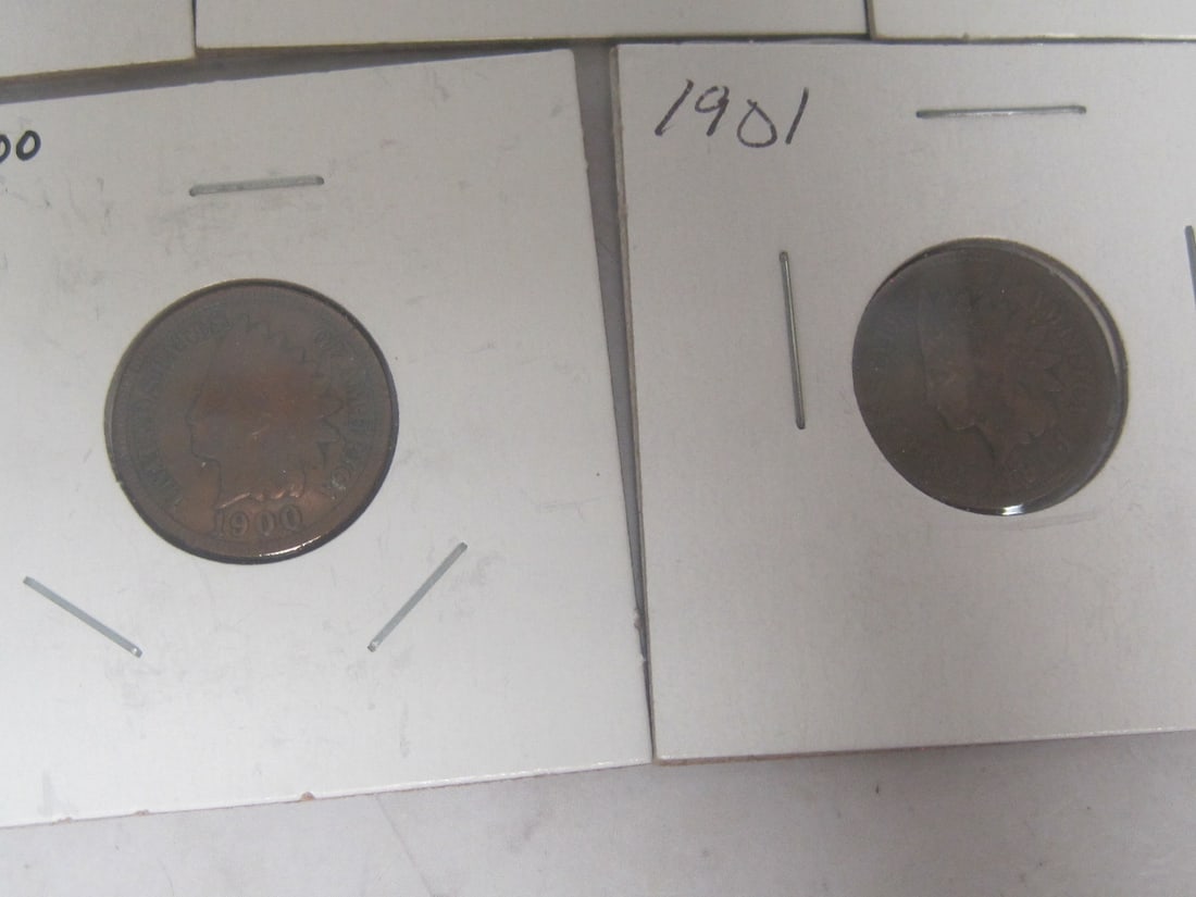 Lot of 10 Indian Head Cents - 5