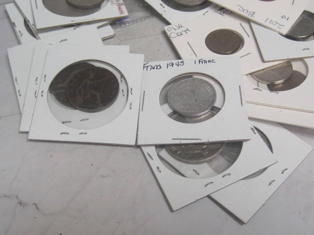 Lot of 63 Foreign Coins & Foreign Currency - 3