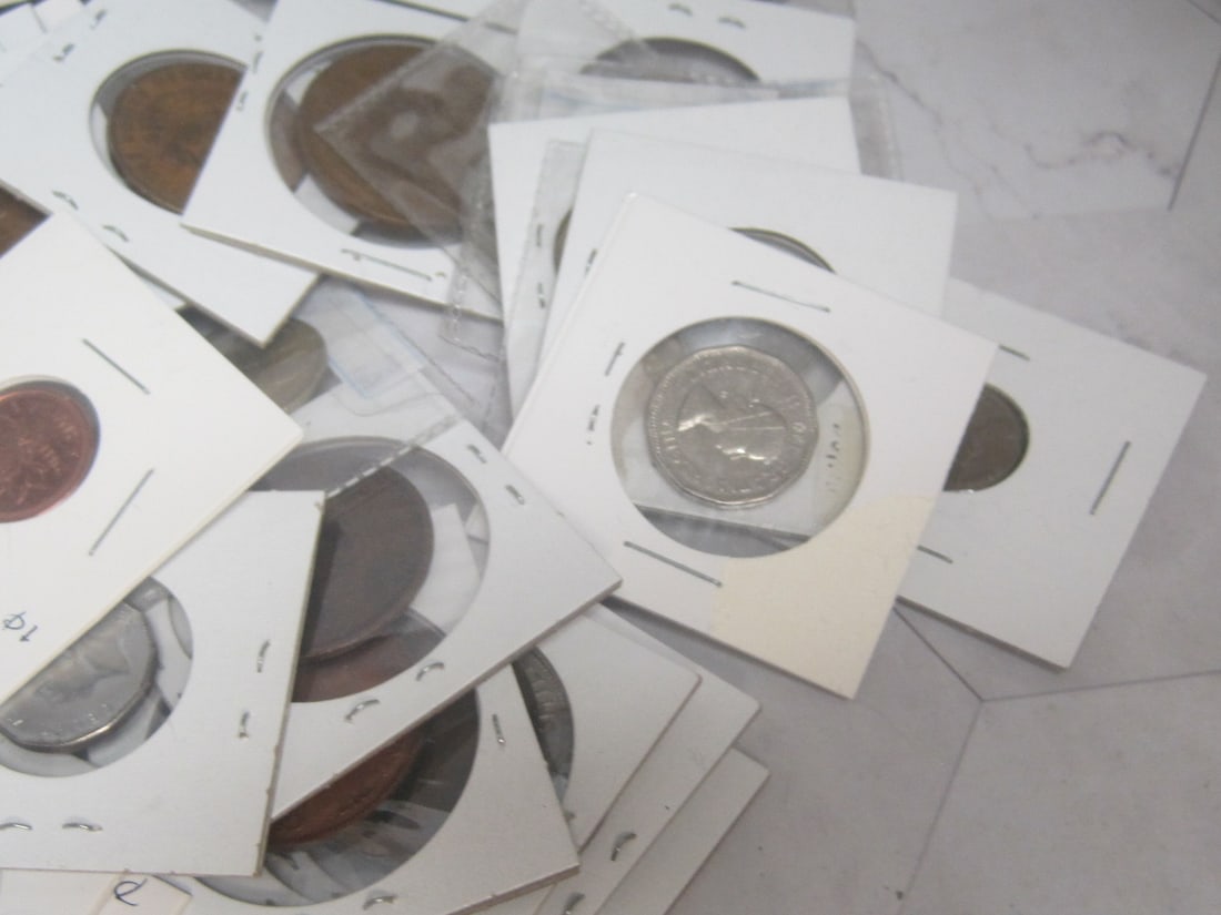 Lot of 63 Foreign Coins & Foreign Currency - 4