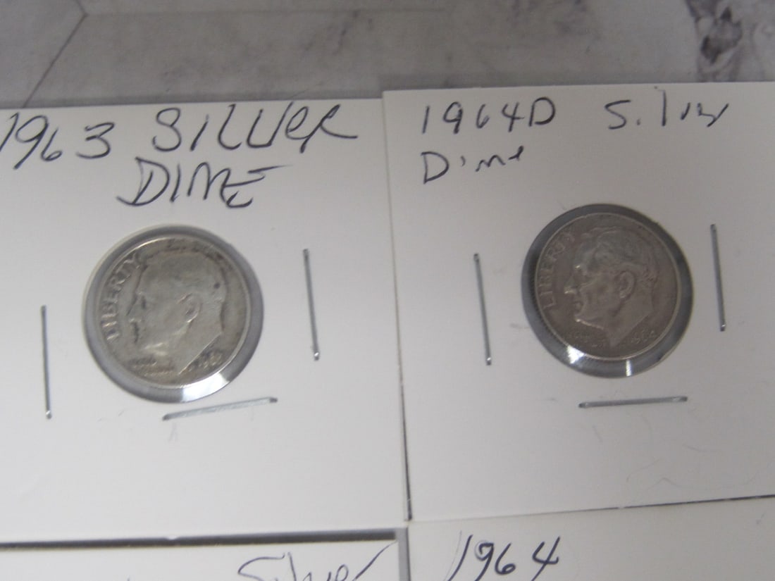 Lot of 6 Silver Roosevelt Dimes - 2