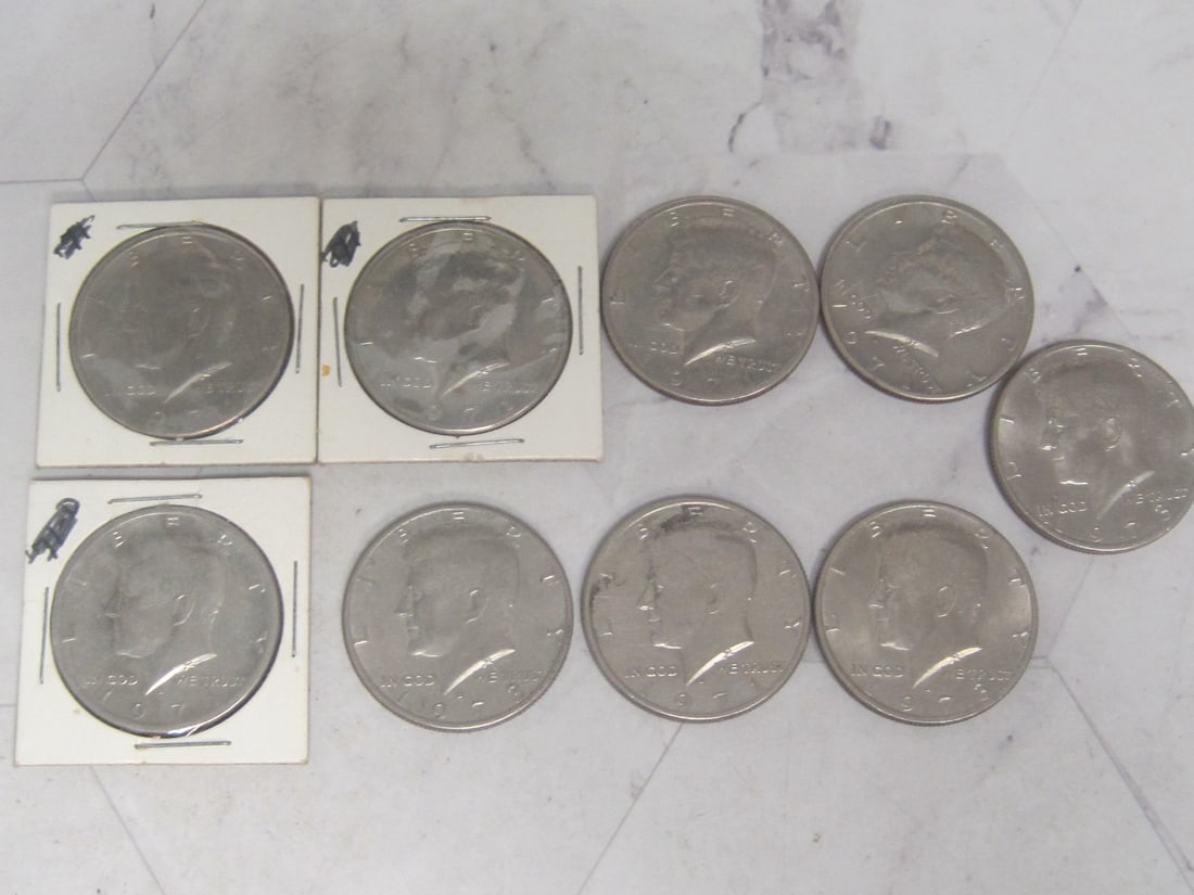 Lot of 9 Kennedy Half Dollars (1 of 5)