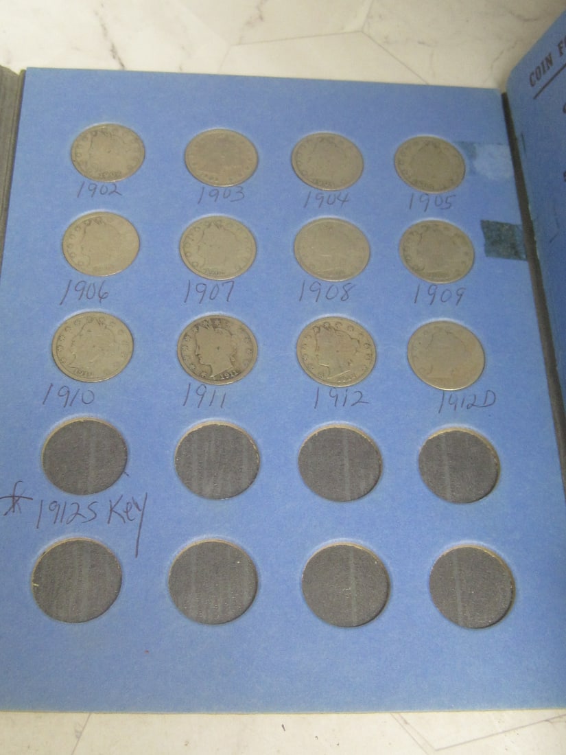 Lot of 20 V-Nickels in Book - 3