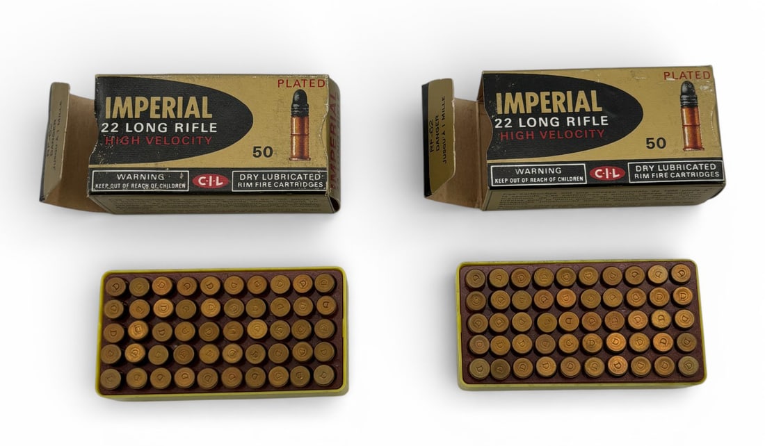 NIB Vintage 100rds. of .22 LR High Velocity Imperial Ammunition - 2