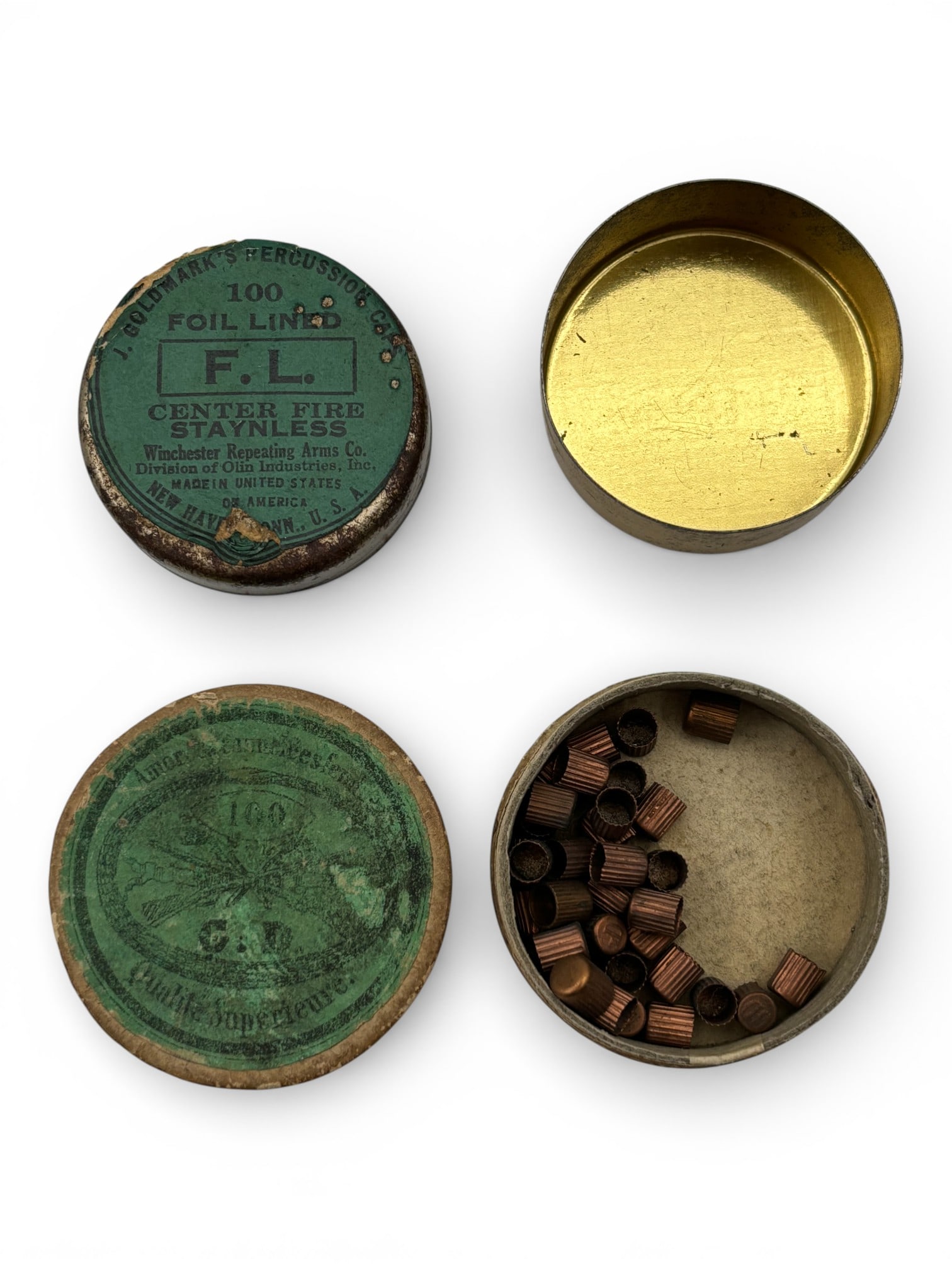 (32qty) of Vintage Percussion Caps and Extra Tin - 4