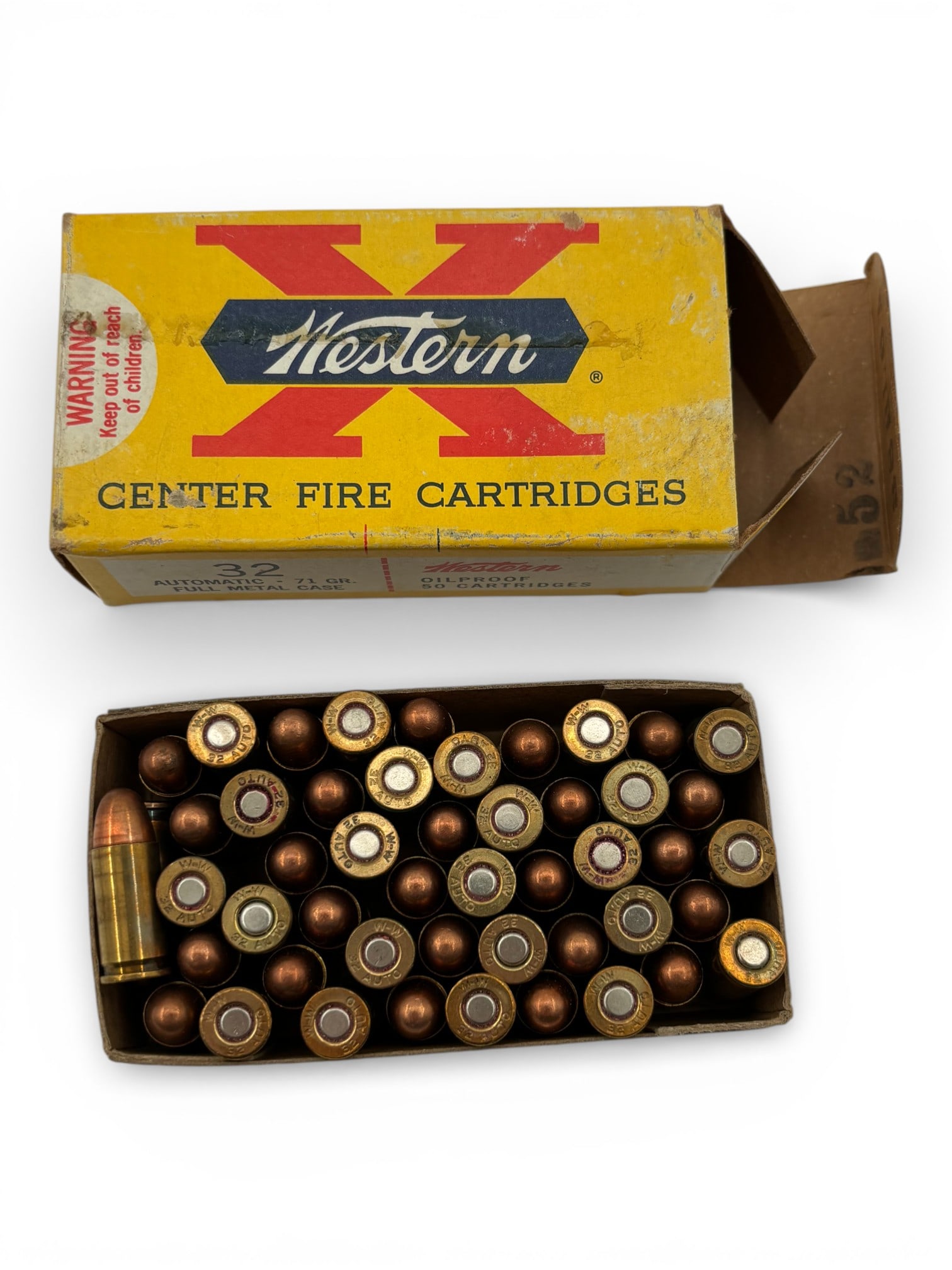 NIB Vintage 50rds. of .32 AUTO Western 71gr Ammunition - 3