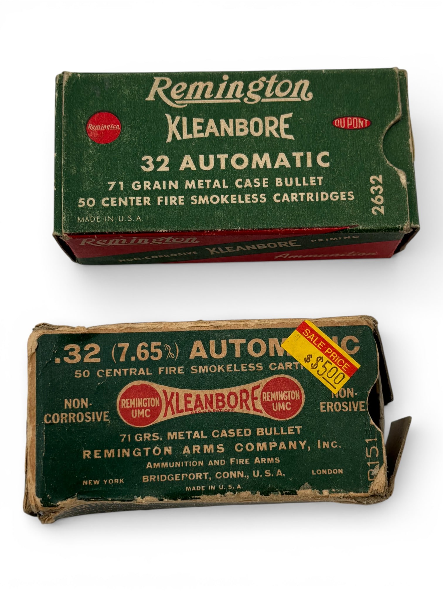 (2) Vintage Boxes of .32 AUTO Remington Kleanbore Ammjnition - 2