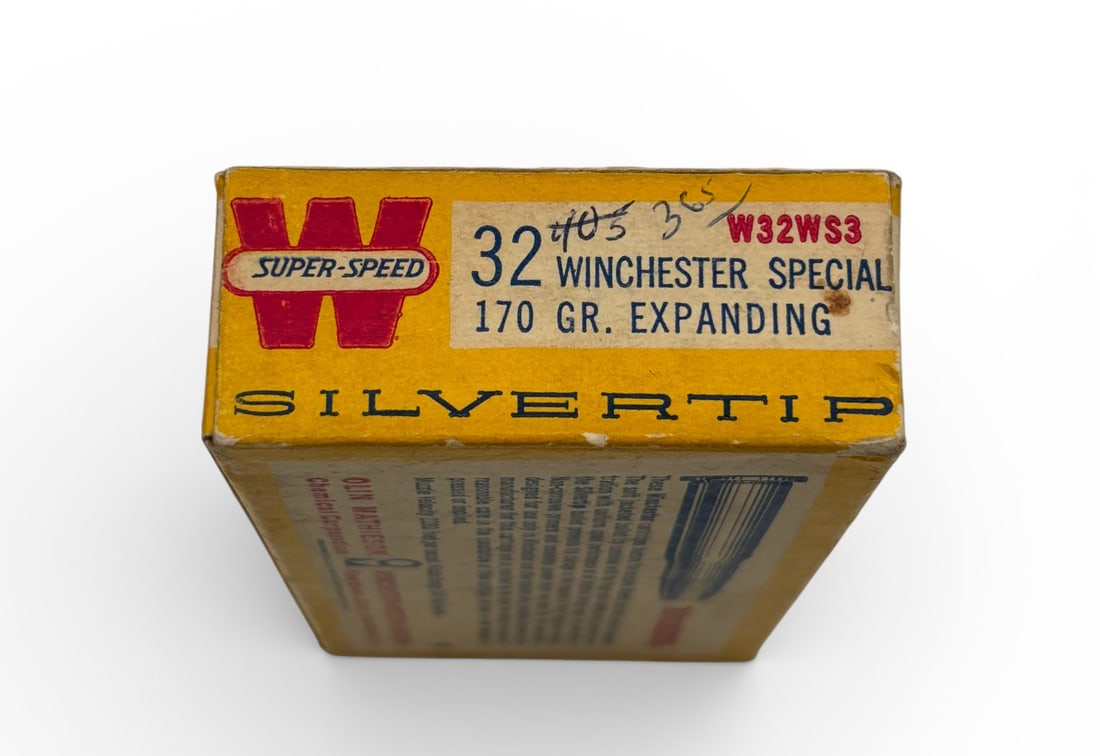 Vintage 14rds. of .32 WIN. SPL. Winchester Super-Speed 170gr. Silver Tip Ammunition: See photos. 