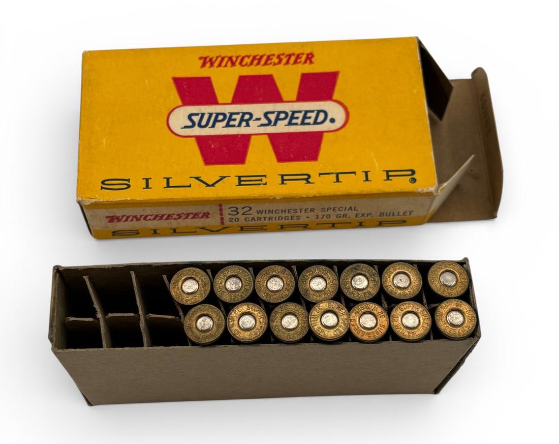 Vintage 14rds. of .32 WIN. SPL. Winchester Super-Speed 170gr. Silver Tip Ammunition - 4