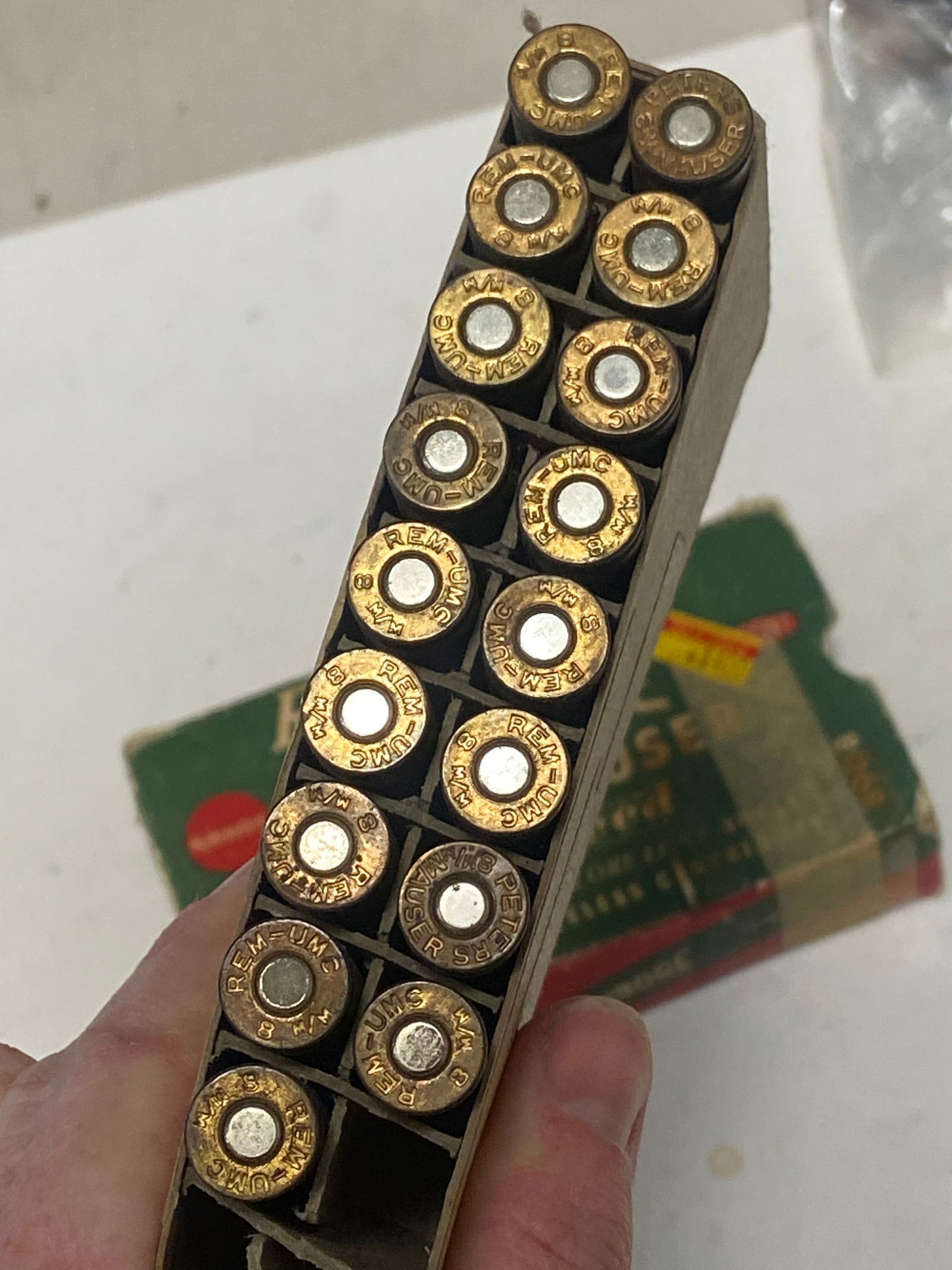 Vintage 17rds. of 8mm Mauser 170gr. SP Remington Kleanbore Ammunition  - 2