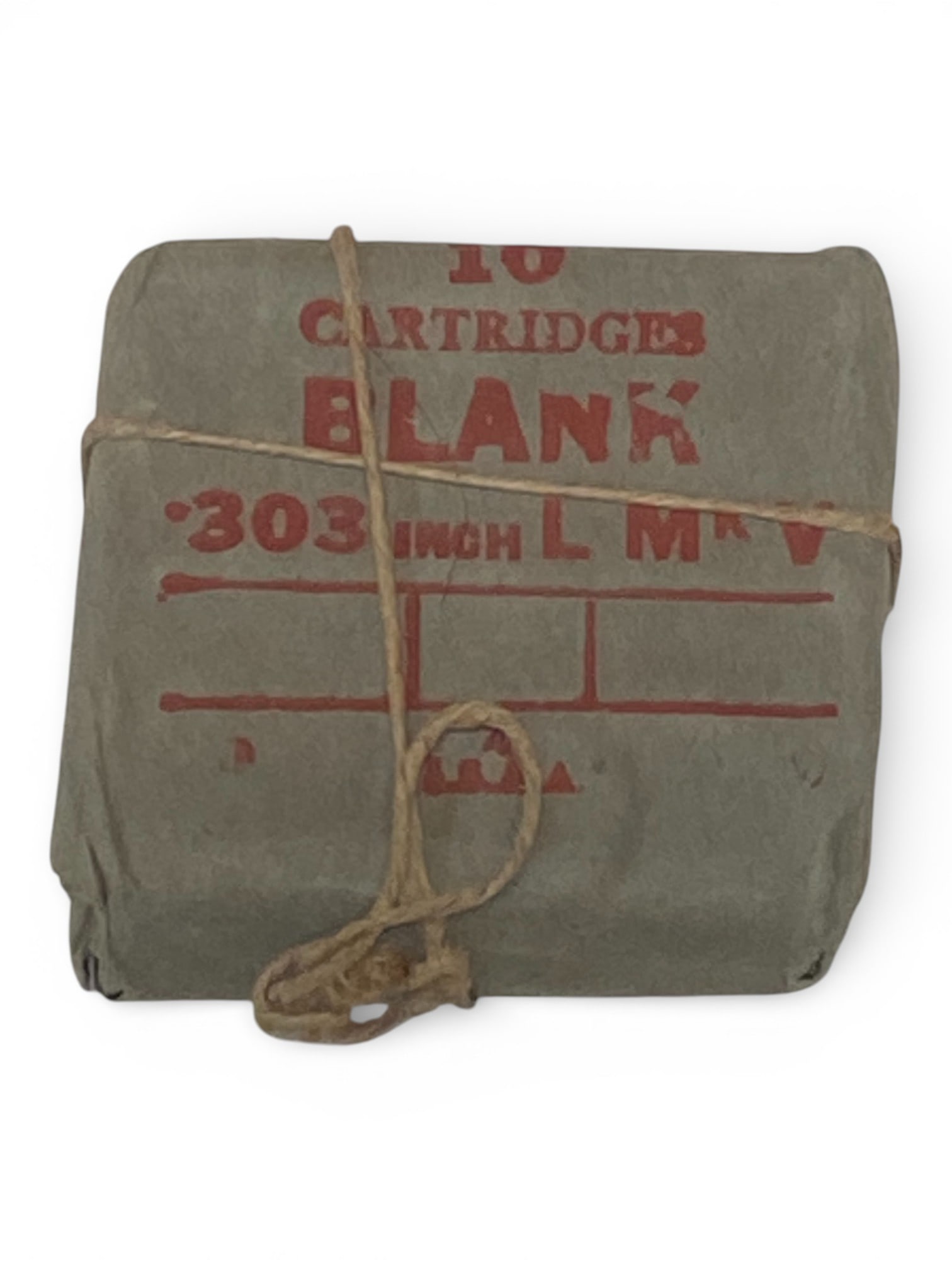 10rd. Paper Pack of .303 BRITISH Mk. V Blank Cartridges by I.S.A.A: Sealed 
