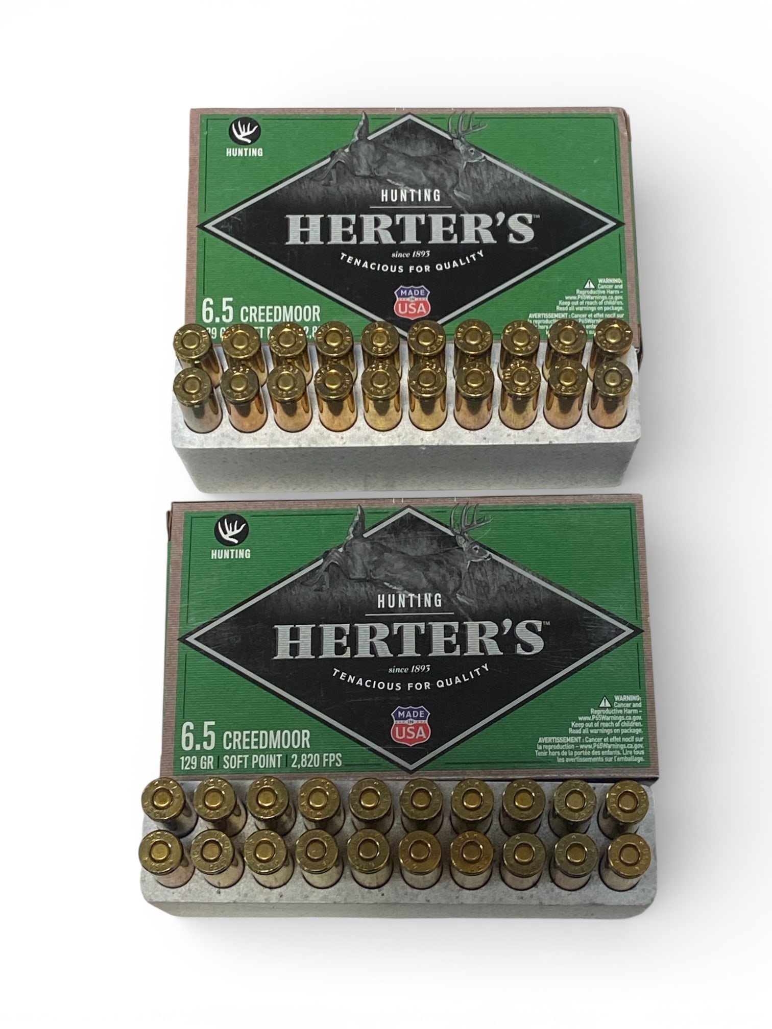NIB 40rds. of 6.5 CREEDMOOR 129gr. SP Herter's Hunting Ammunition  - 2