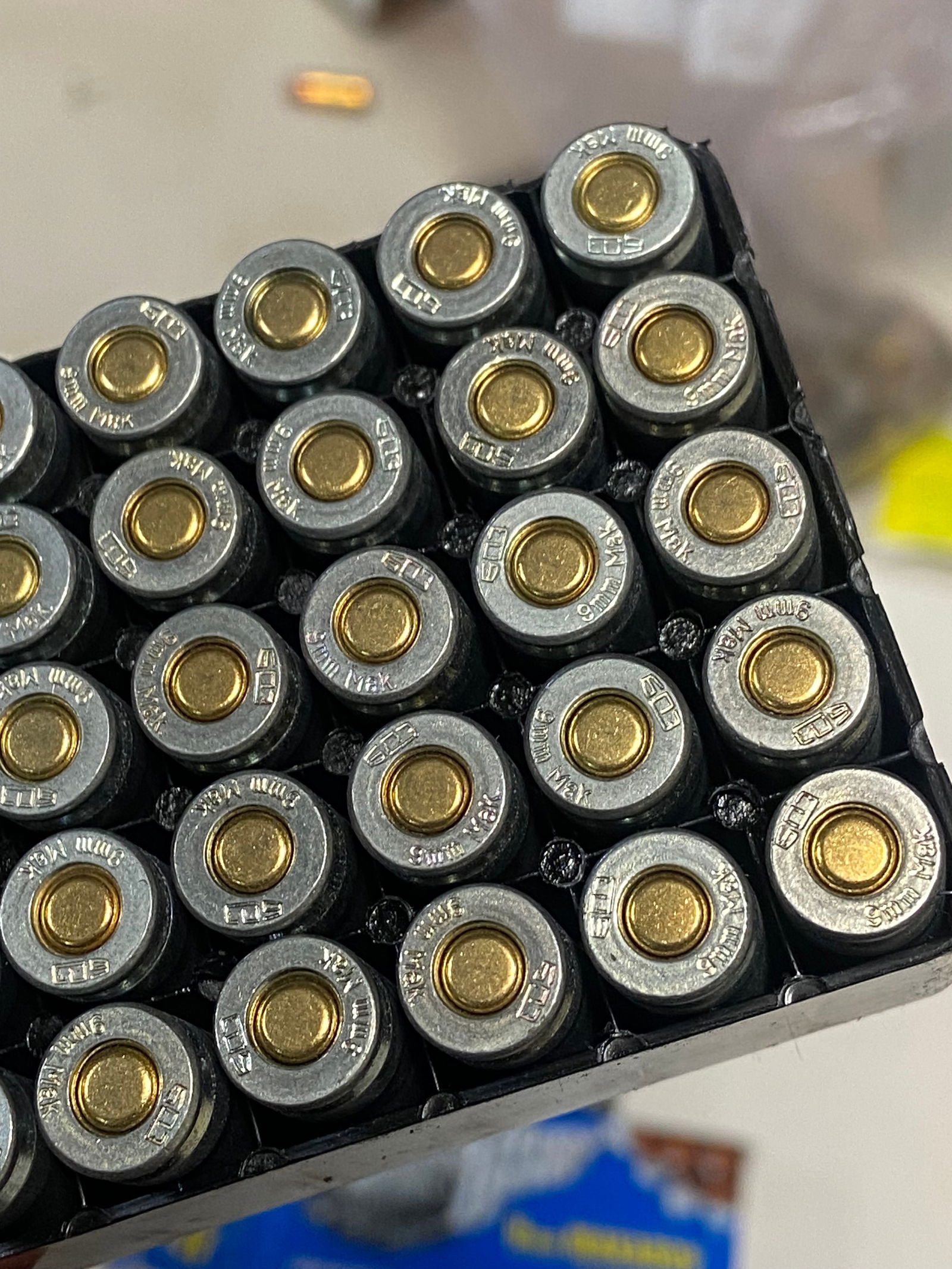 NIB 100rds. of 9x18mm MAKAROV 94gr. FMJ Bimetal Zinc Plated Silver Bear Russian Ammunition  - 3