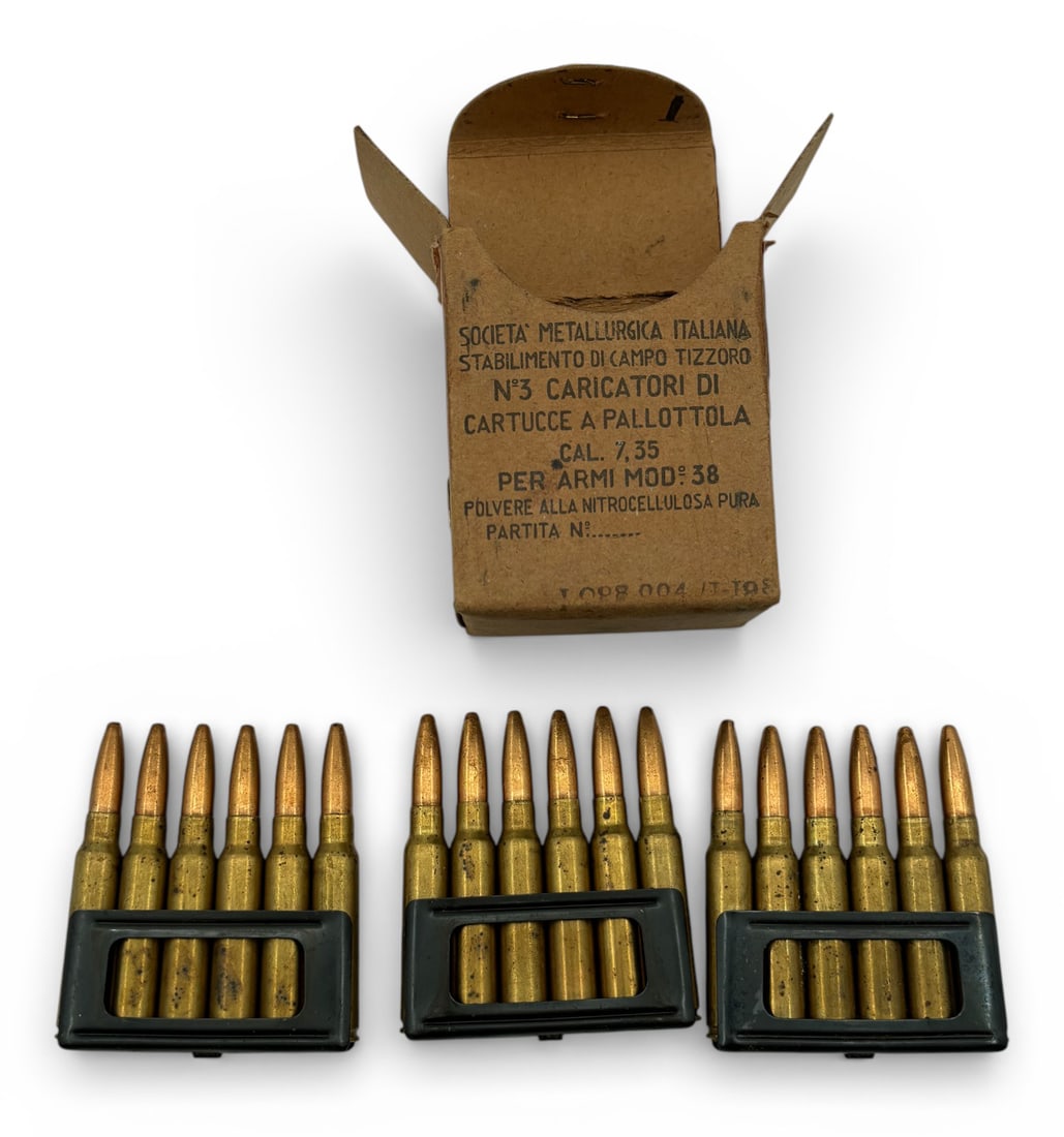 15rd. Box of 7.35x52mm CARCANO Military Ammunition on Stripper Clips in Original Packaging - 4