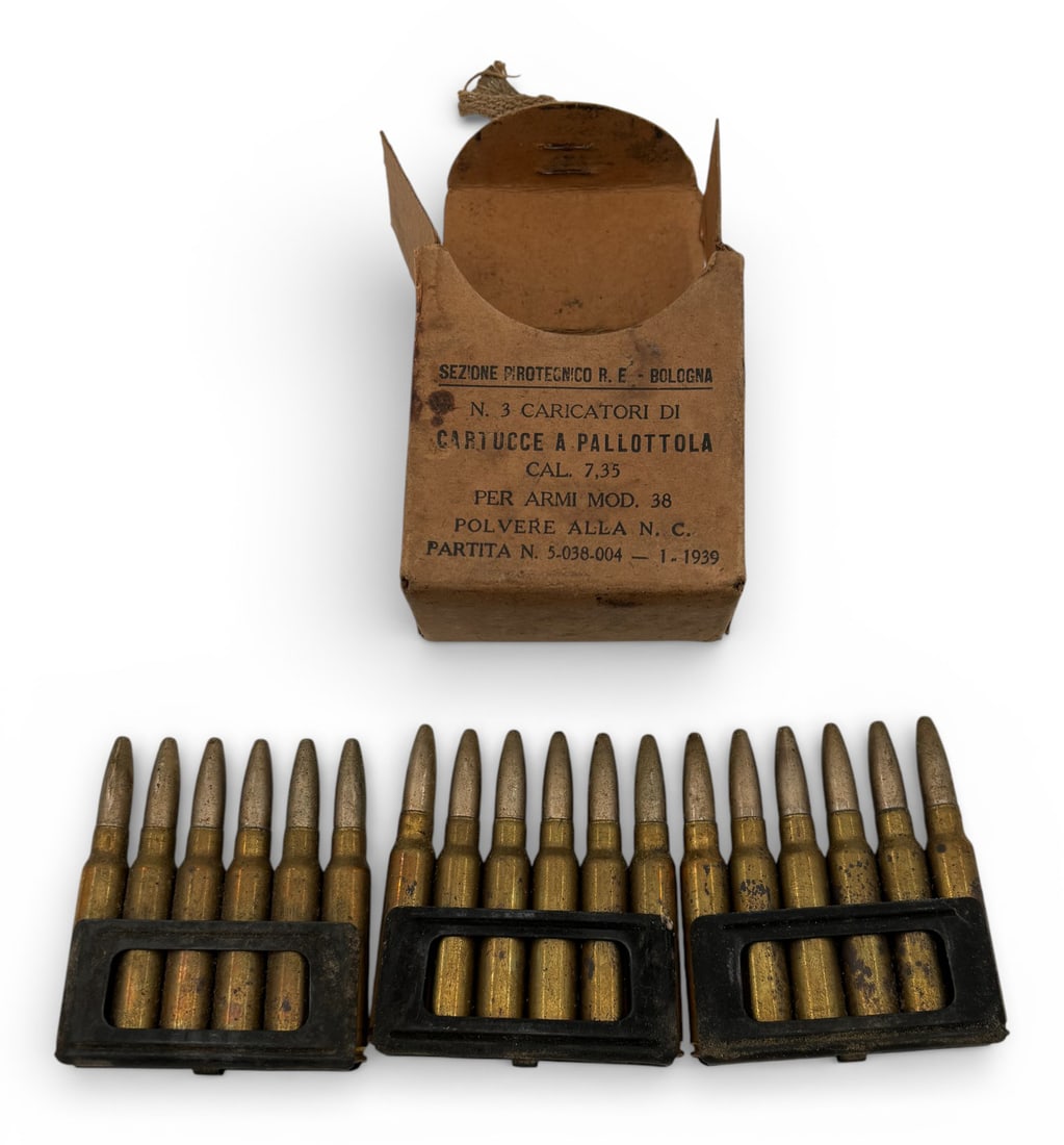 15rd. Box of 7.35x52mm CARCANO Military Ammunition on Stripper Clips in Original Packaging - 3